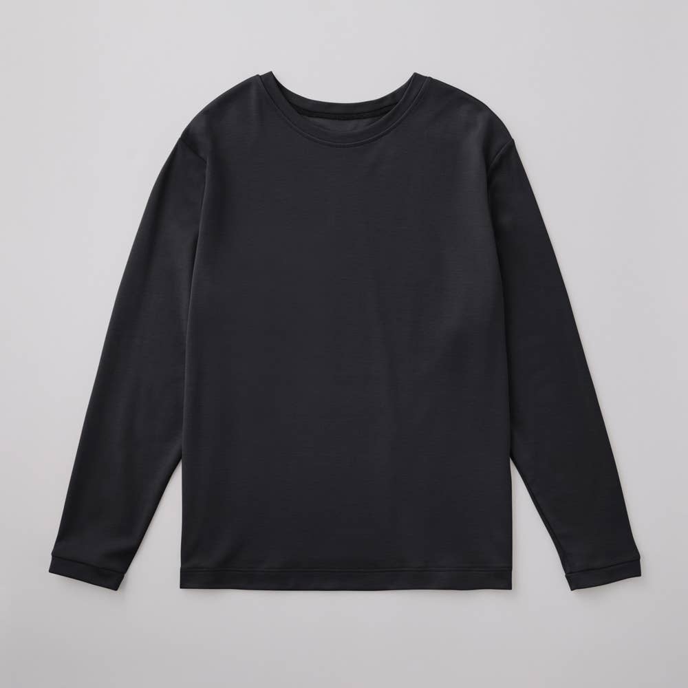 【Fitte】長袖オーバーシャツ【SALE】 KB5246P ブラック