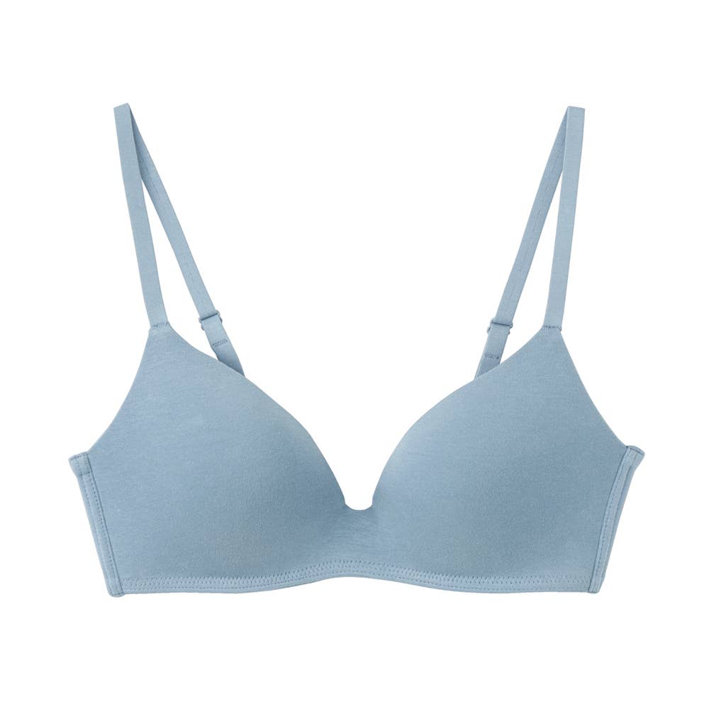 【Fitte】ノンワイヤーブラジャー KB6092 リゾートブルー