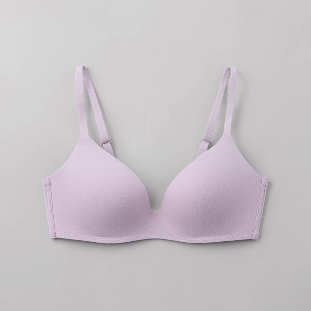 【Fitte（コンフィメイクブラ）】ノンワイヤーブラジャー KB6092 ライラック