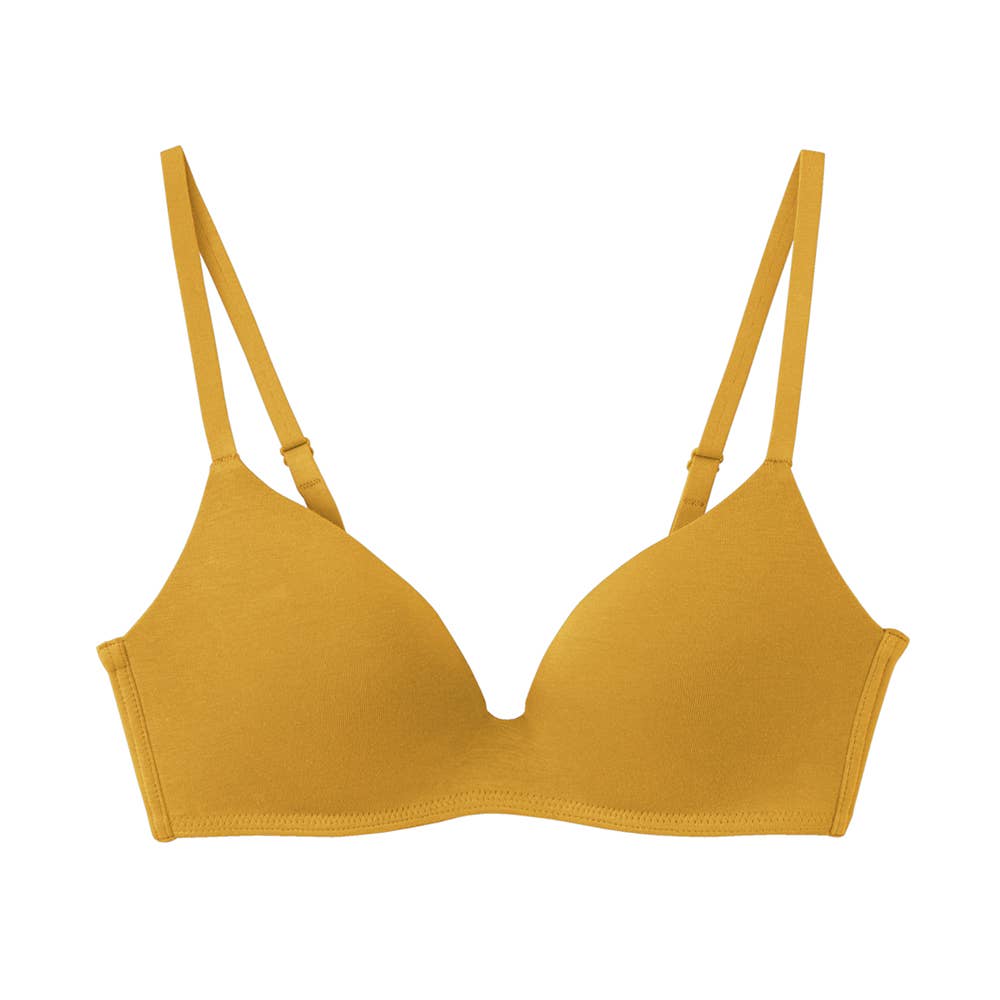 【Fitte】ノンワイヤーブラジャー KB6092 マスタード