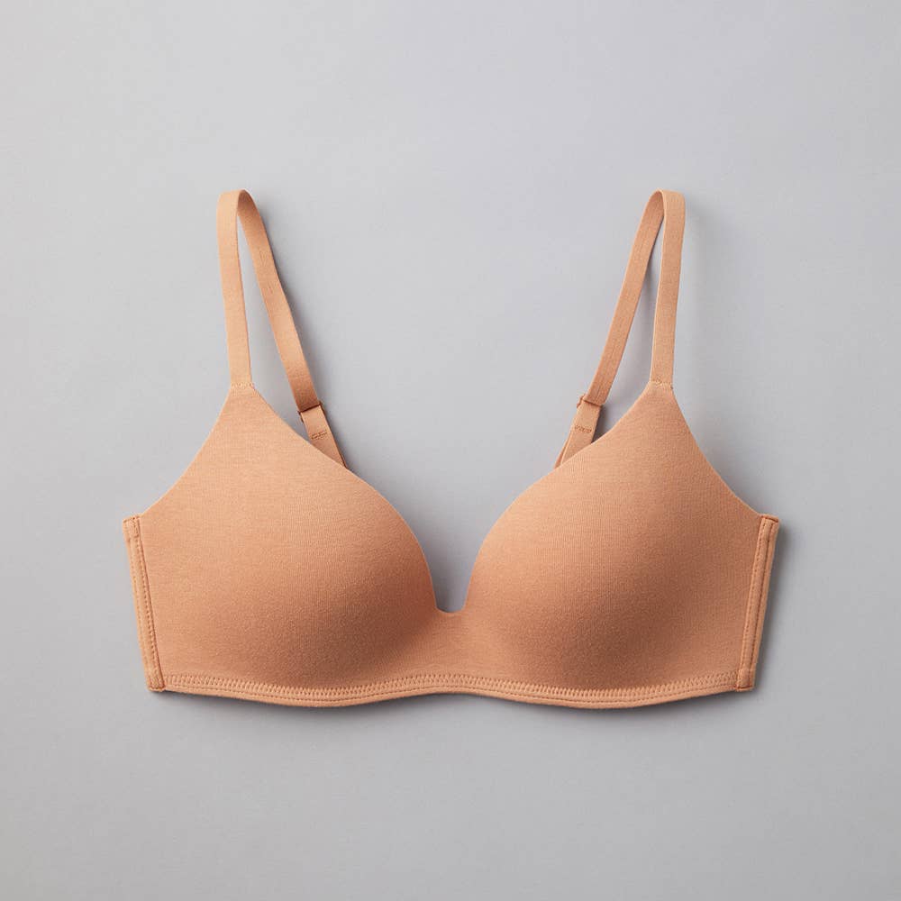 【Fitte（コンフィメイクブラ）】ノンワイヤーブラジャー【SALE】 KB6092EC スモークオレンジ