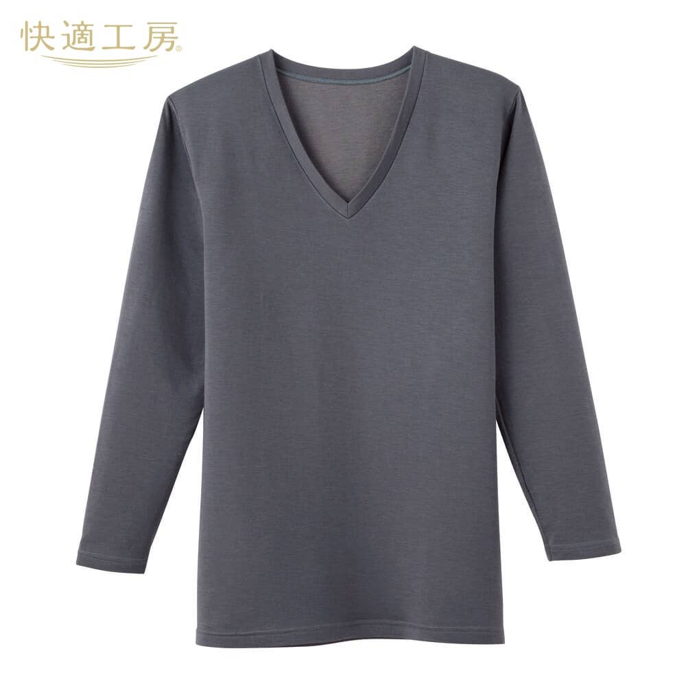 ｖネック９分袖シャツ メンズ Yv1509 メンズ トップス