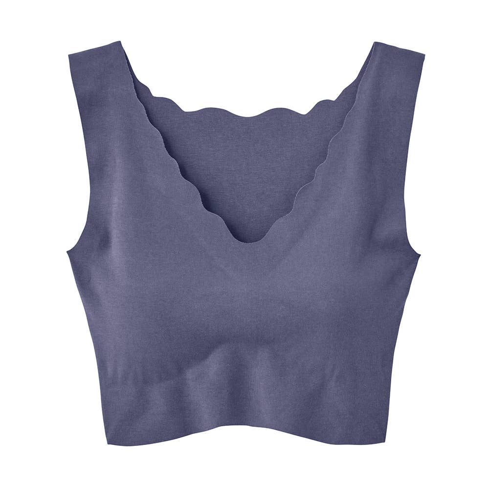 【完全無縫製】ハーフトップ KL2055P ミスティブルー