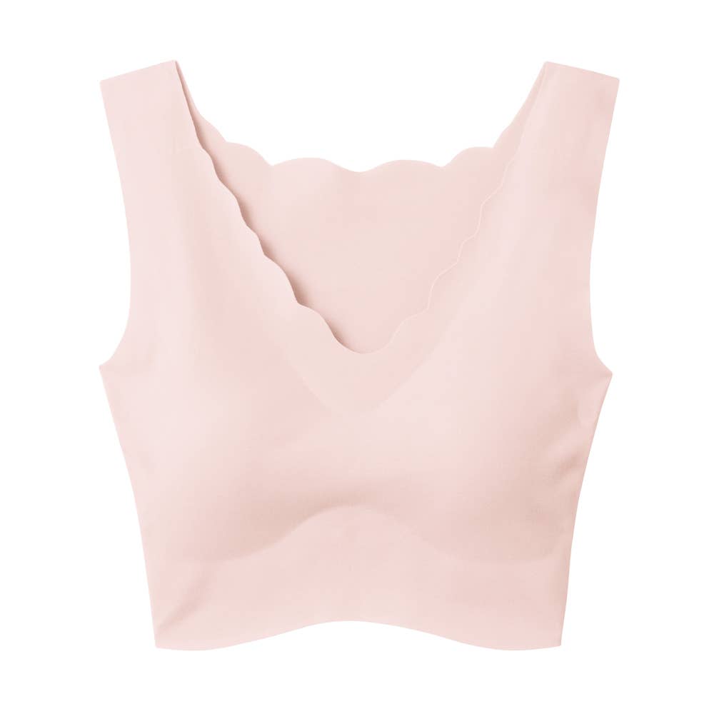 【完全無縫製】ハーフトップ KL2055P スモークピンク