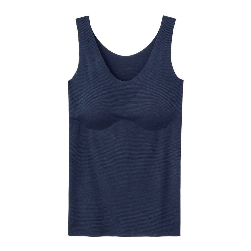 【完全無縫製COOL(さわやかメッシュ)】カップ付きタンクトップ KL7558B インクネービー