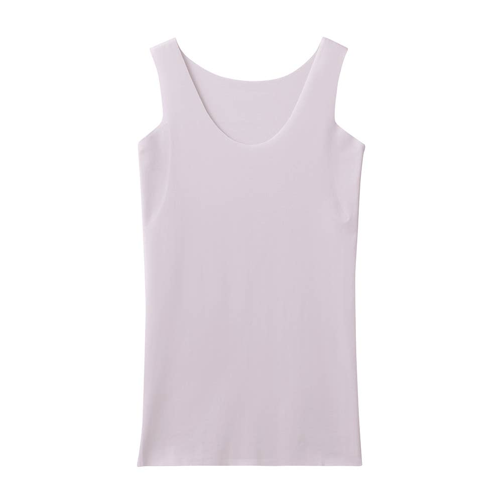 【ひんやり軽のび綿混】汗取り付ラン型インナー KL7653R ペールライラック