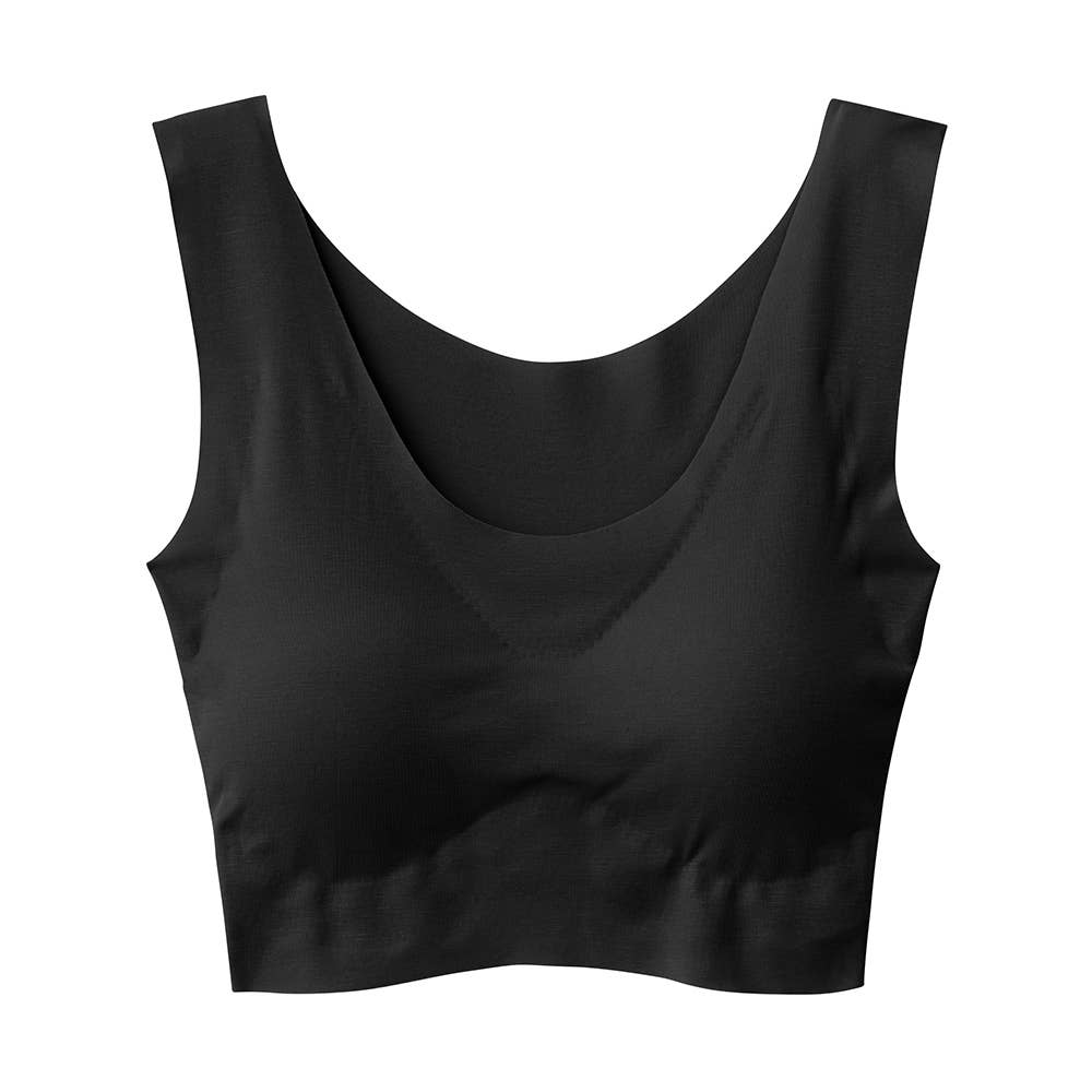 【吸湿発熱】ハーフトップ KL9855N ブラック