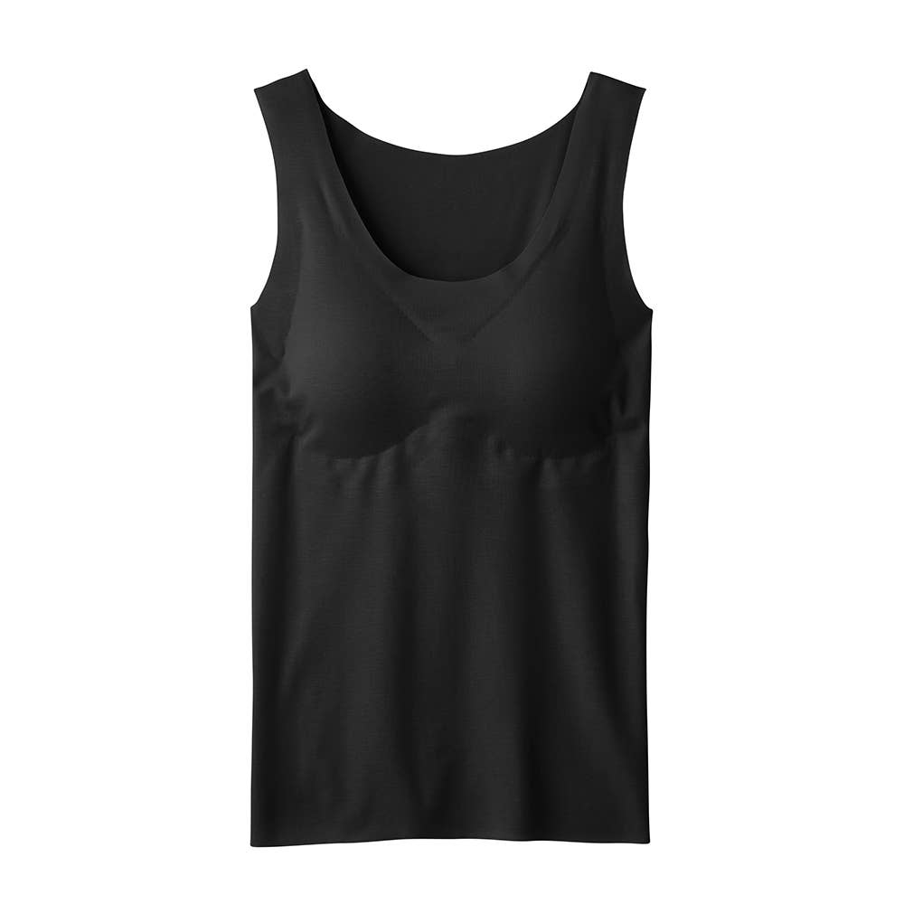 【吸湿発熱】ラン型ウォーマー（パッド付） KL9858N ブラック