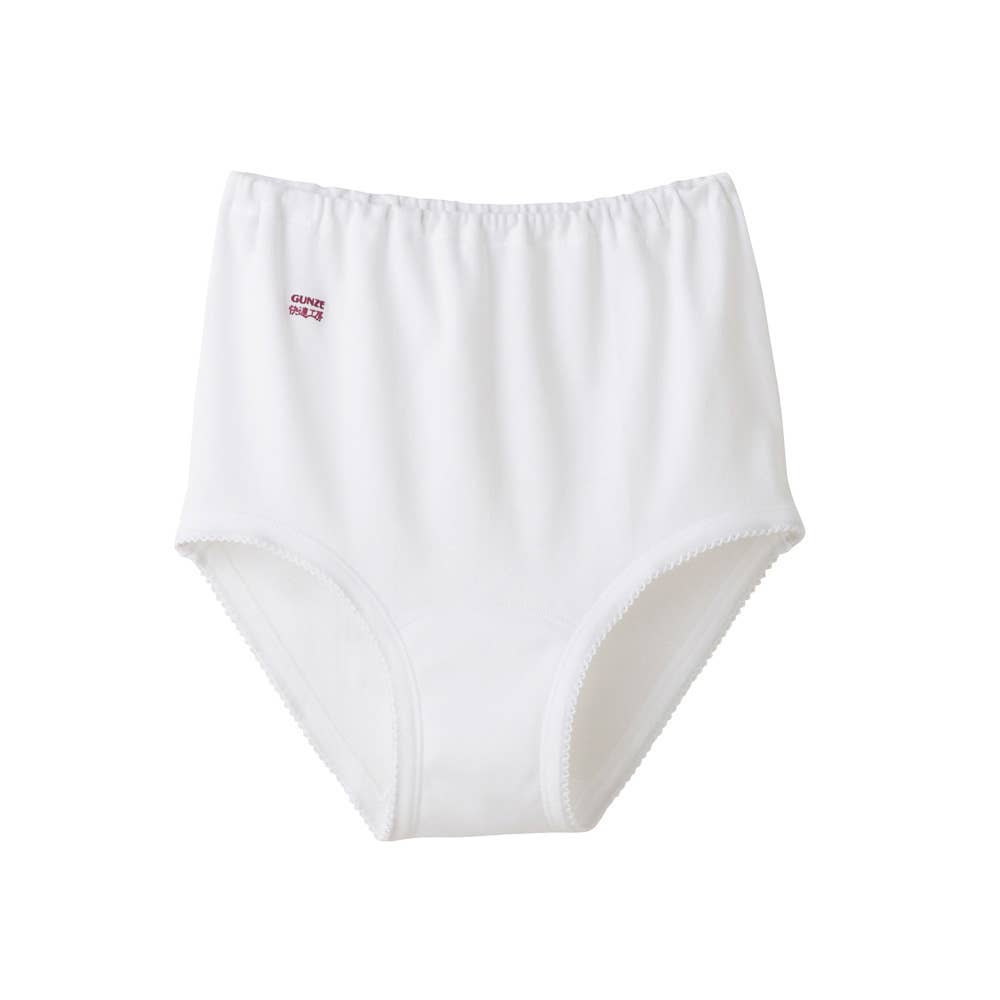 ゆったり 綿100% レース付き レギュラーショーツ(まとめ買い) KW3070 ホワイト