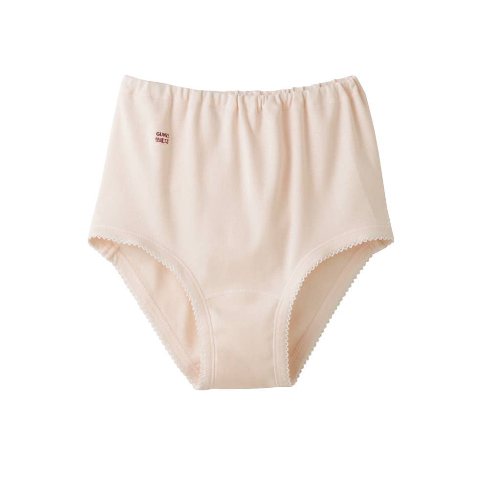 ゆったり 綿100% レース付き レギュラーショーツ(まとめ買い) KW3070 カームベージュ