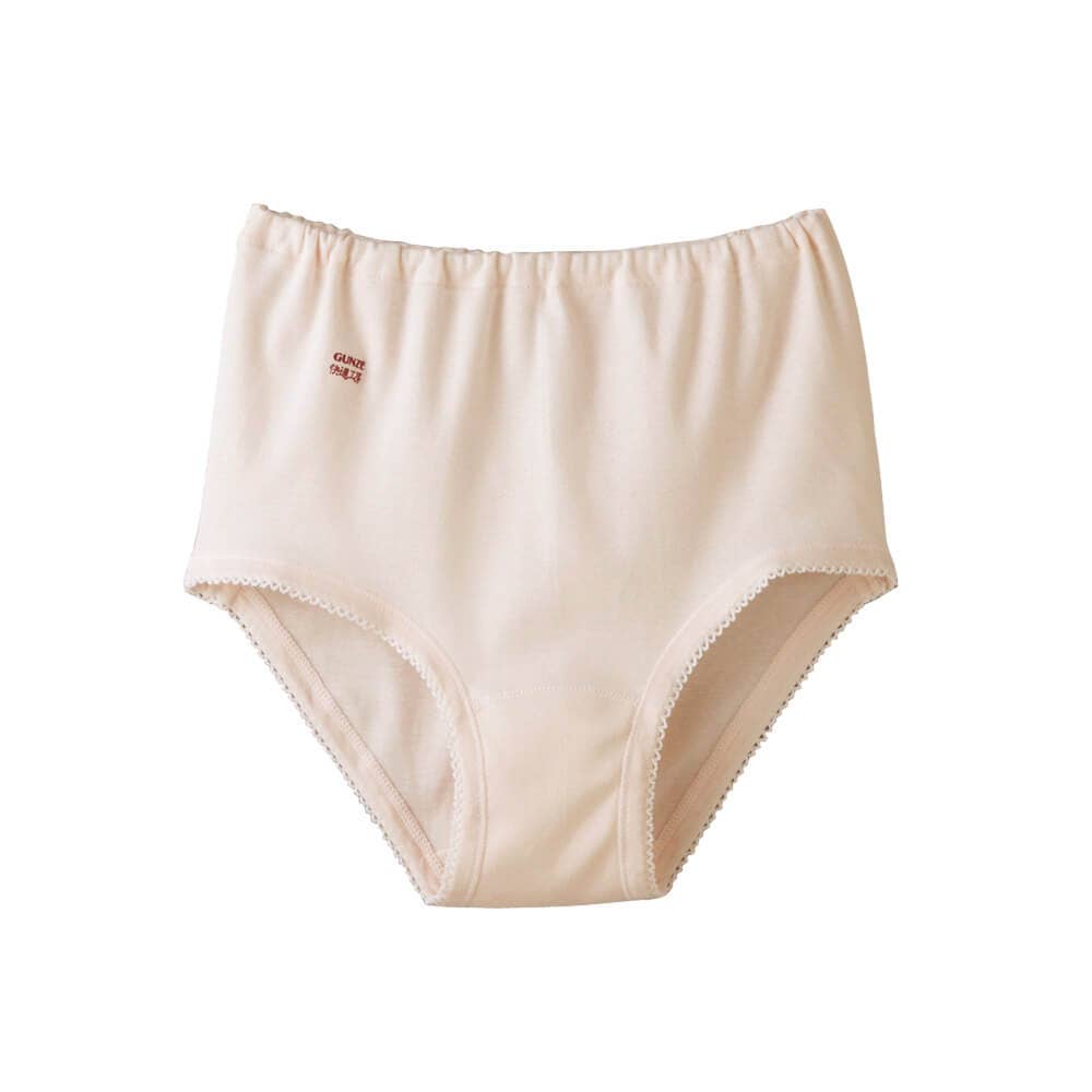 ゆったり ウエストらくらく 綿100% レース付き レギュラーショーツ(まとめ買い) KW3270 カームベージュ