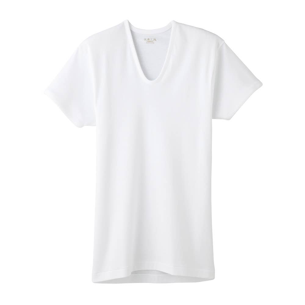半袖Ｕ首(まとめ買い) KW5016 ホワイト