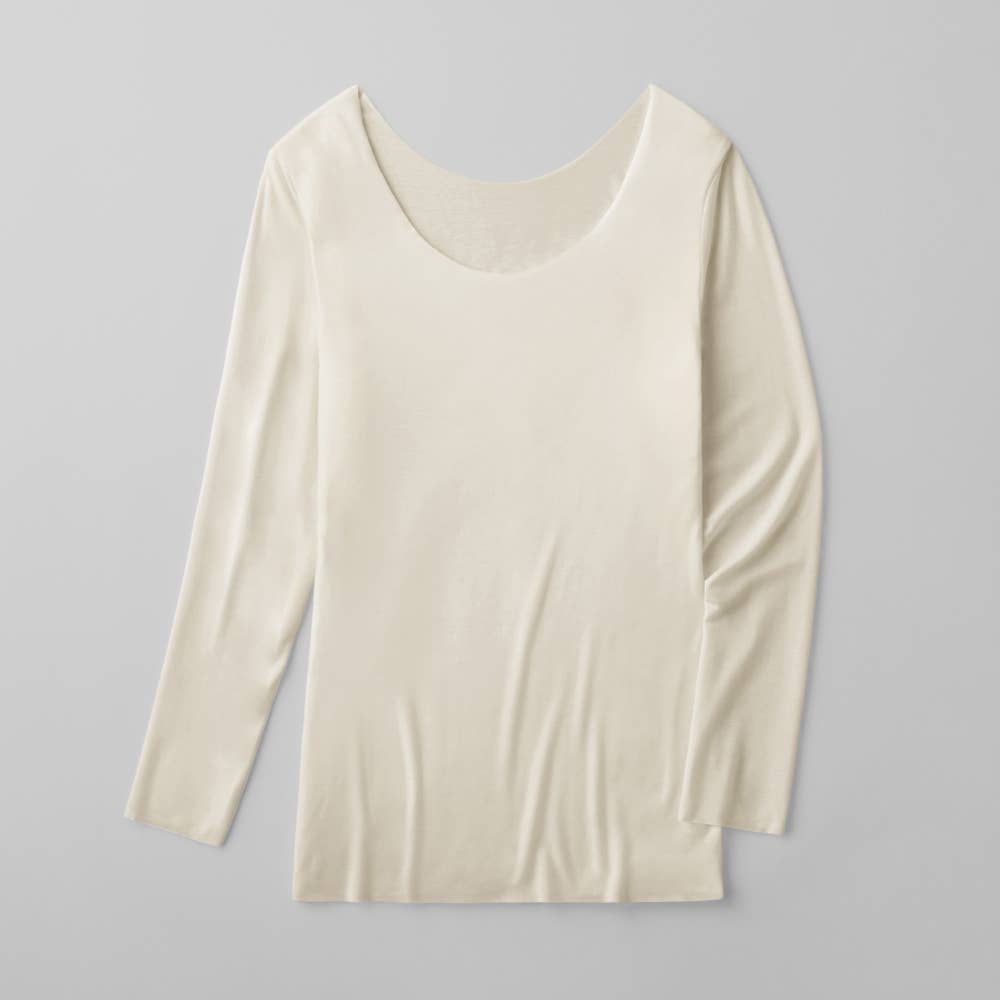 【軽くて暖かい】８分袖インナー MA2246 オフホワイト