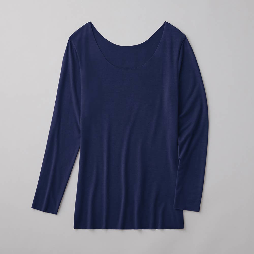 【軽くて暖かい】８分袖インナー MA2246 ネービーブルー