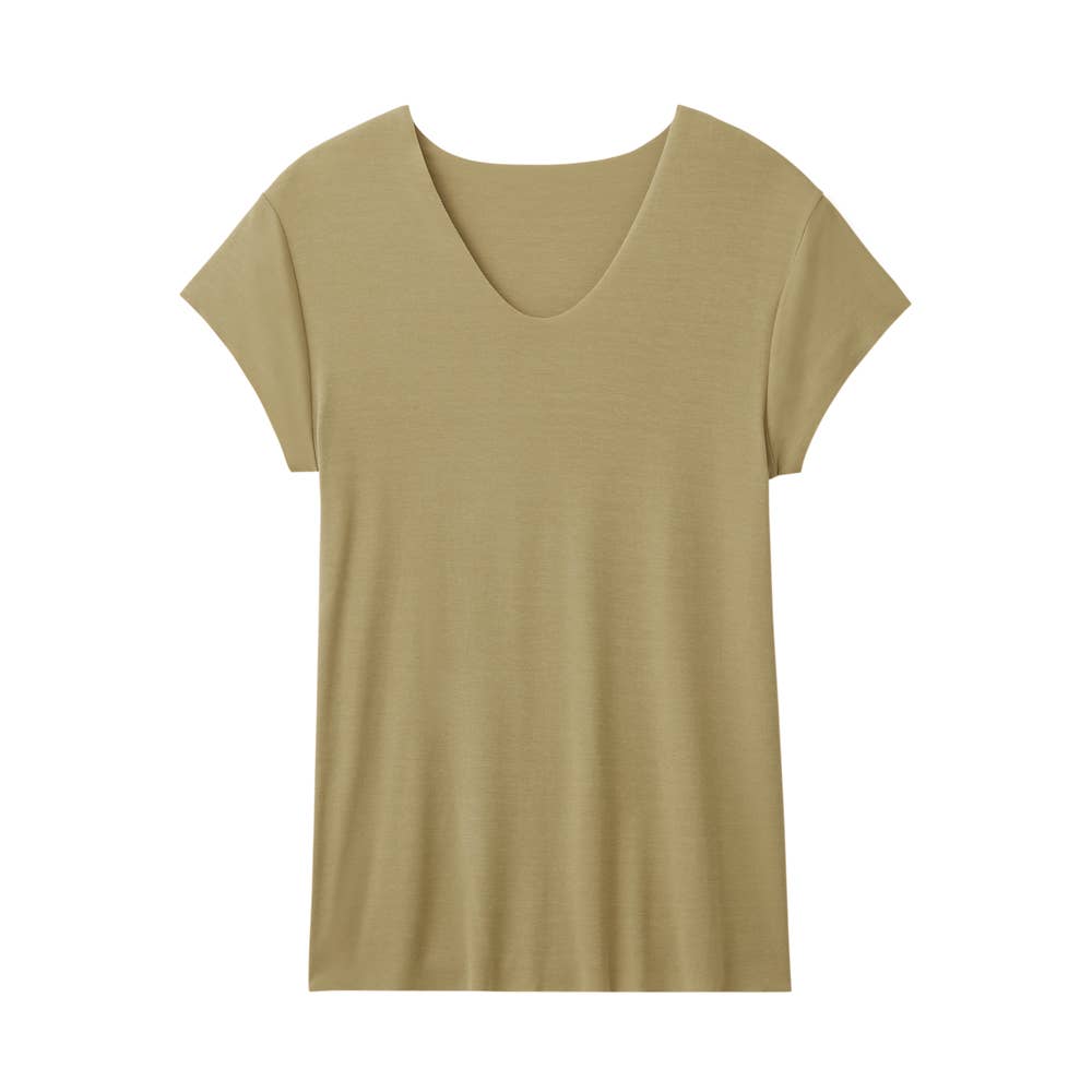 半袖UネックTシャツ【SALE】 MA4015 カーキ