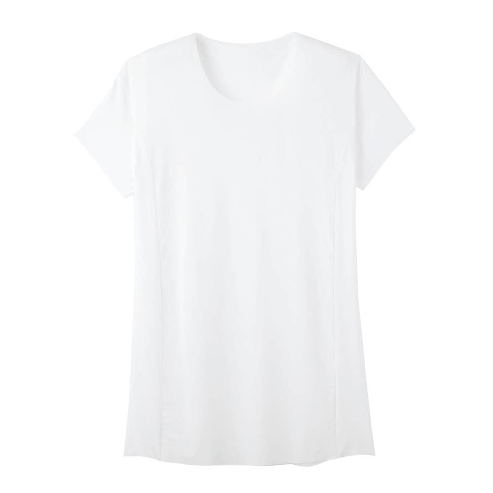 汗取りパッド付クルーネックｔシャツ メンズ Sale M ホワイト メンズ