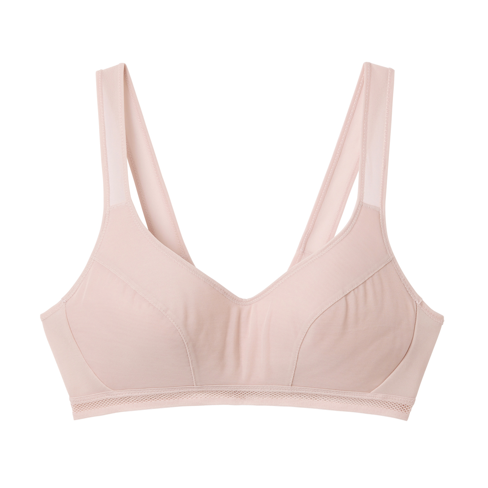 【胸汗キャッチ】ノンワイヤーブラジャー MB3355 スモークピンク