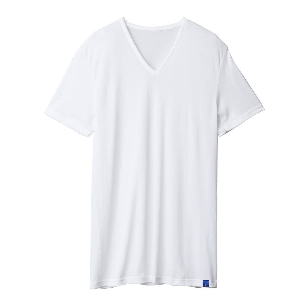 【圧巻の通気性】ＶネックＴシャツ【SALE】 MC1815B ホワイト