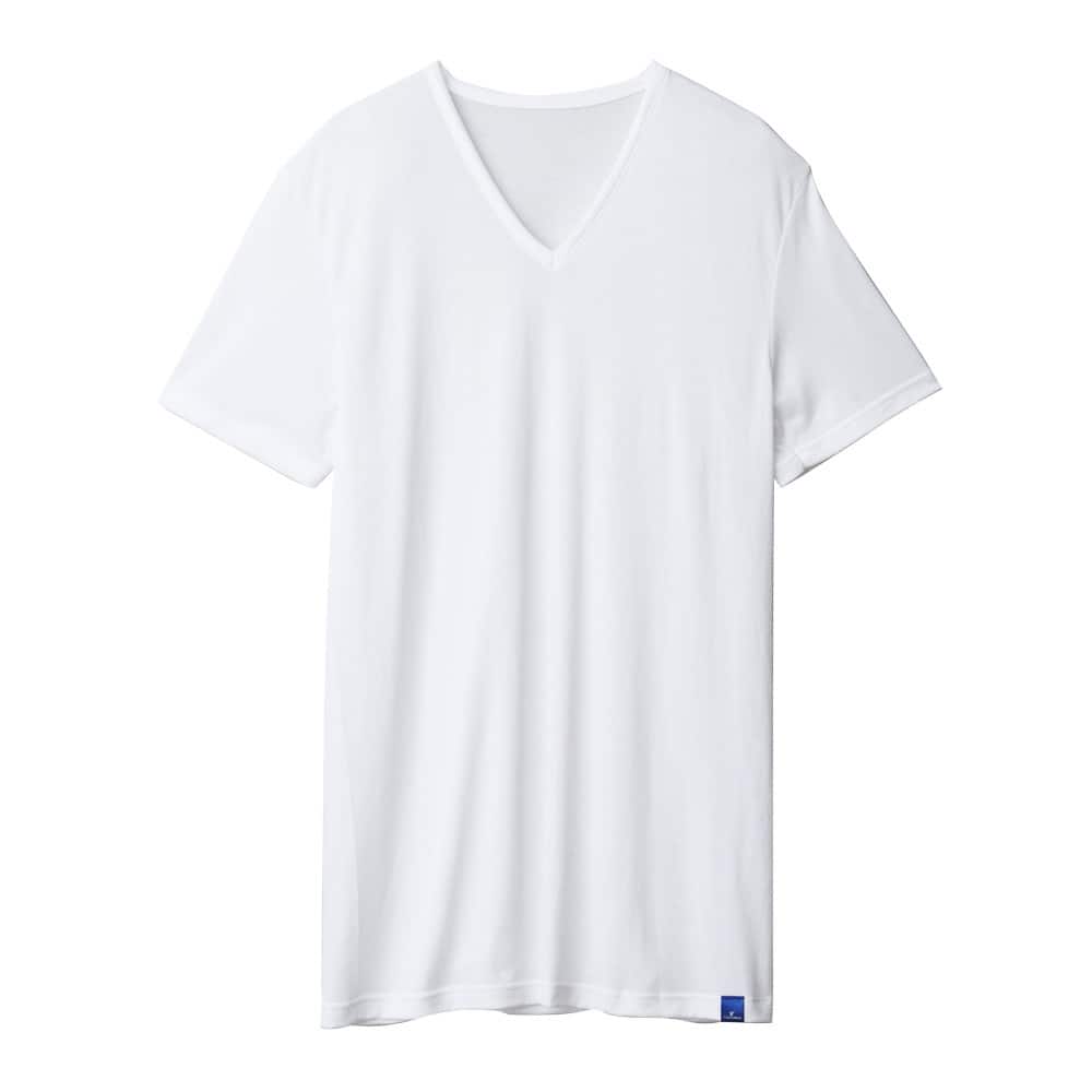 パワフル吸汗速乾 vネックtシャツ メンズ M ホワイト メンズ パワフル吸汗速乾 vネックtシャツ メンズ M ホワイト メンズ