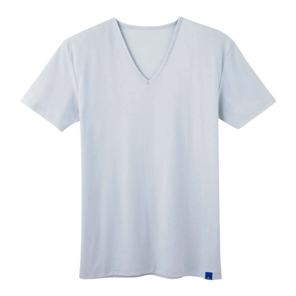 サラッと綿混 ｖネックｔシャツ ｖ首 メンズ M ホワイト メンズ