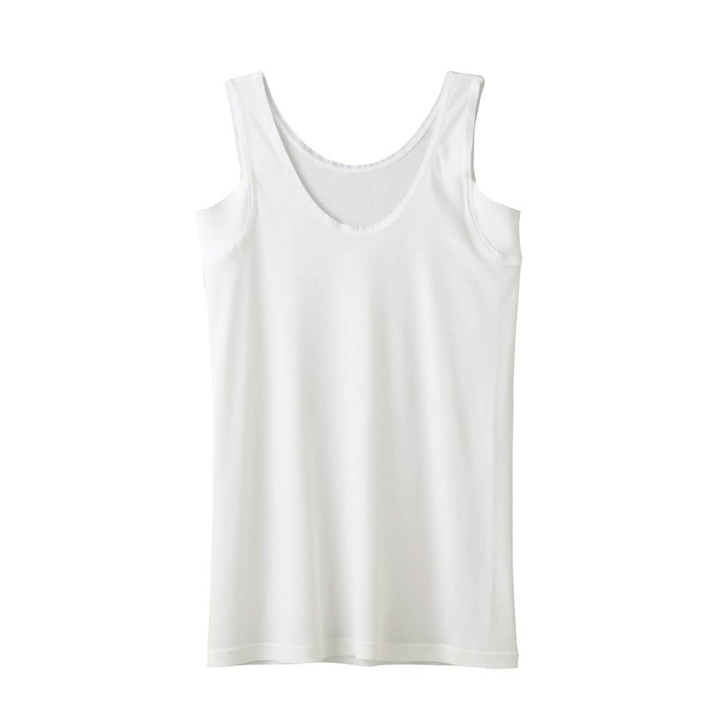 【着る日焼け止め(UVカット付)】汗取り付タンクトップ MC6053 オフホワイト