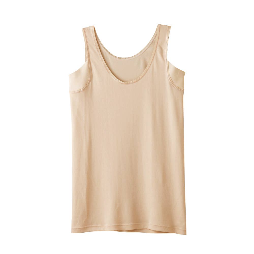 【着る日焼け止め(UVカット付)】汗取り付タンクトップ MC6053 クリスタルベージュ