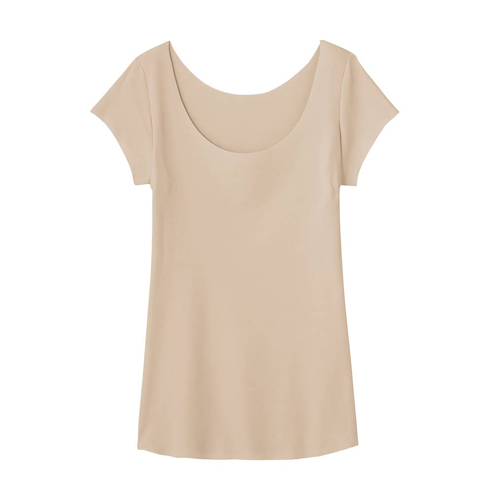 【素肌さらり】汗取り付フレンチ袖インナー MC7151N ノーブルベージュ