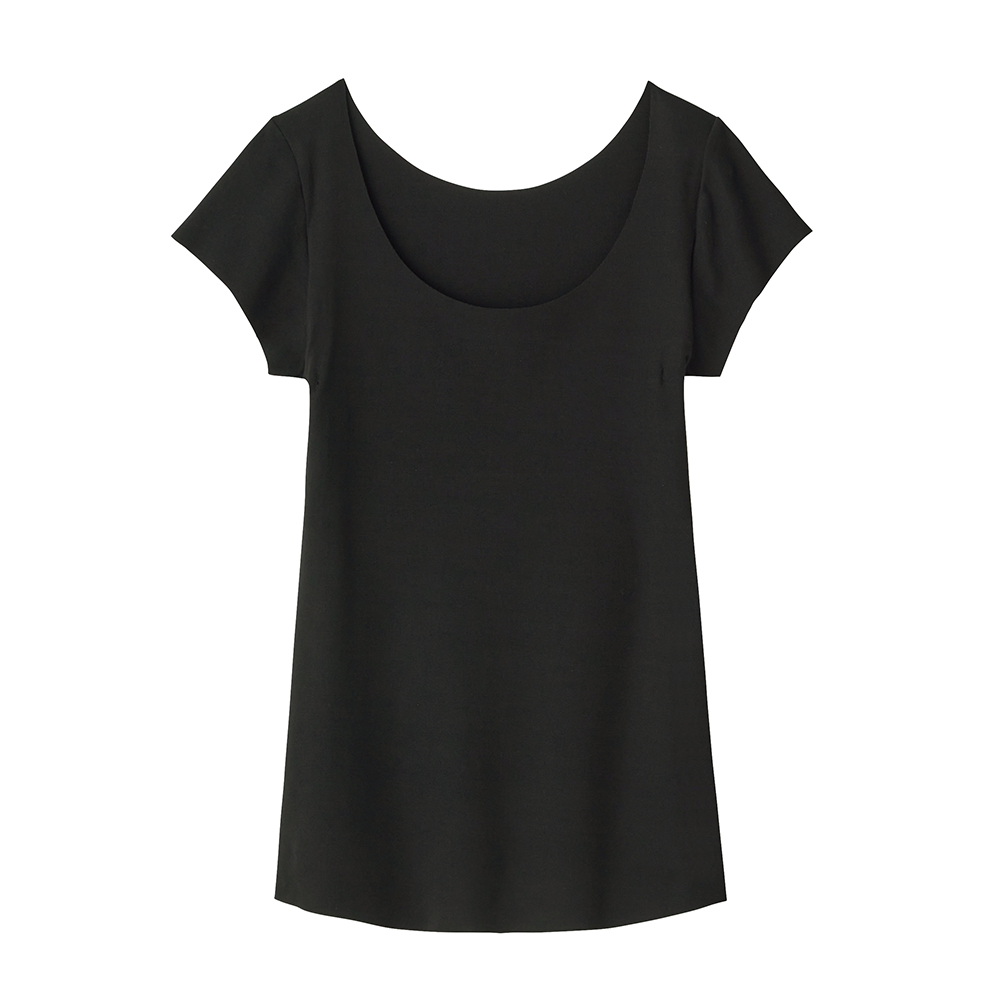 【素肌さらり】 汗取り付きフレンチ袖インナー MC7151Z ブラック