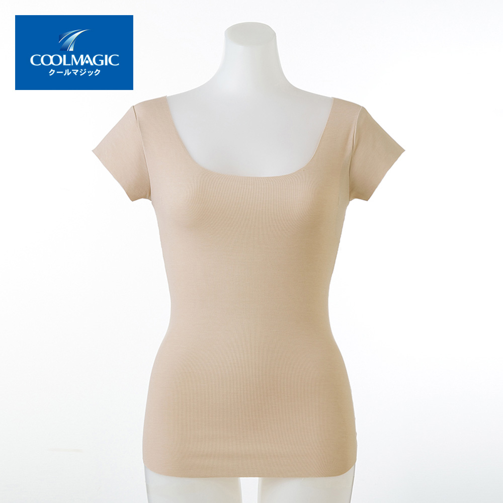 【素肌さらり】 汗取り付きフレンチ袖インナー