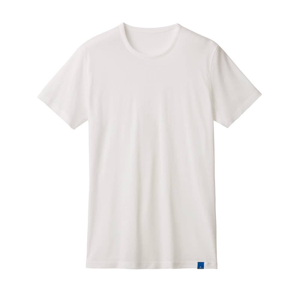 【100%天然冷感】 クルーネックTシャツ【SALE】 MCA513 ホワイト