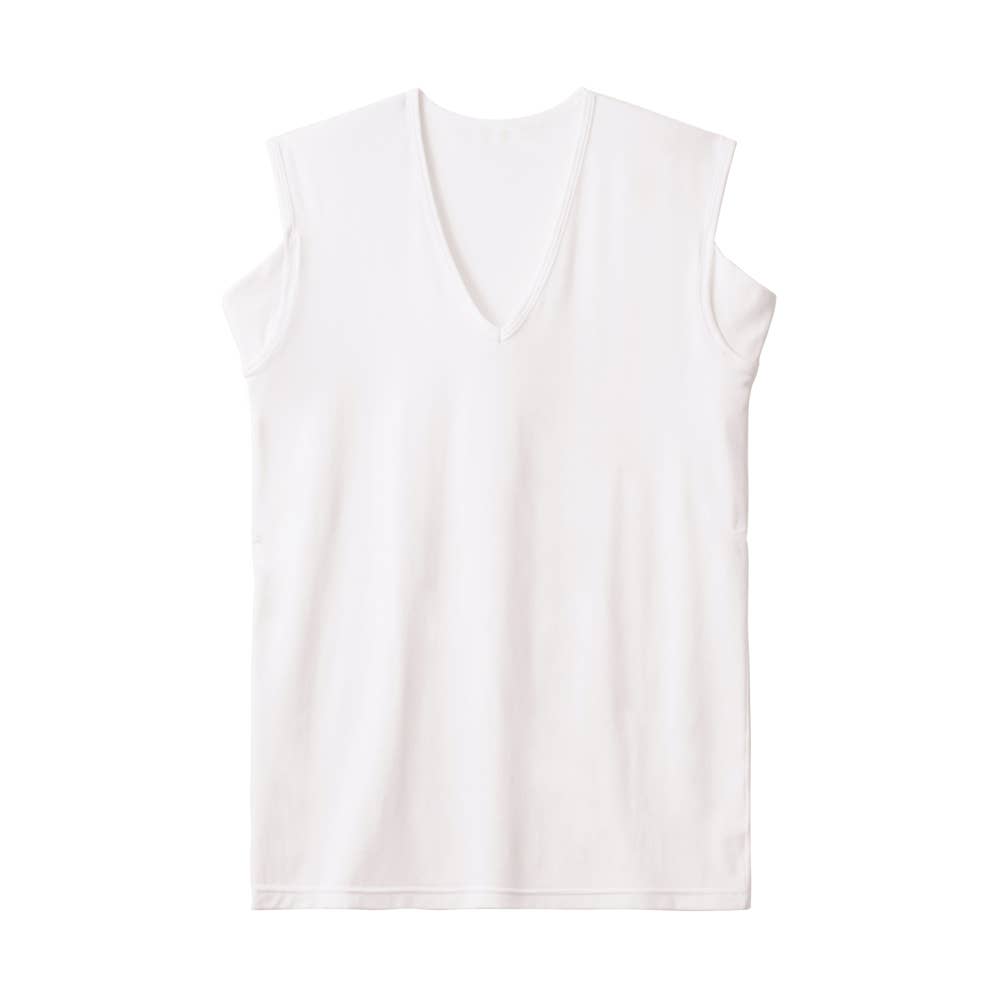 [ASEDORON] Sleeveless with large sweatband (plain jersey) MCA620 White
