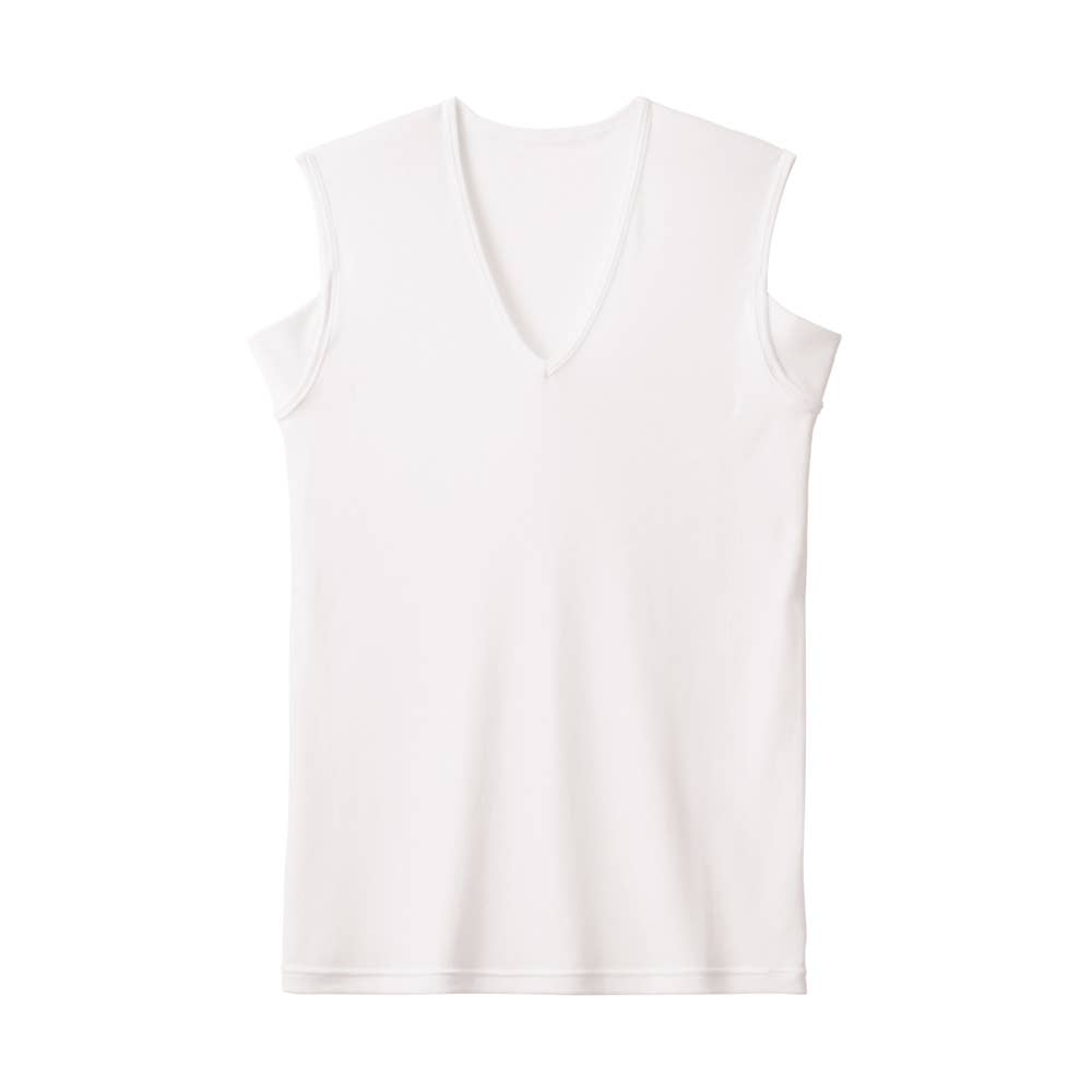 [ASEDORON] Sleeveless with large sweatband (piqué) [SALE] MCA720 White