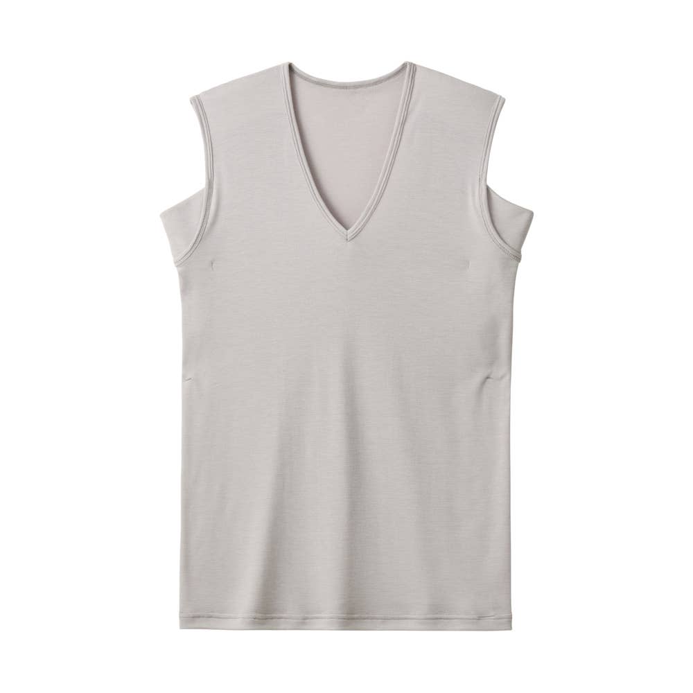 [ASEDORON] Sleeveless with large sweatband (piqué) [SALE] MCA720 Brilliant Silver