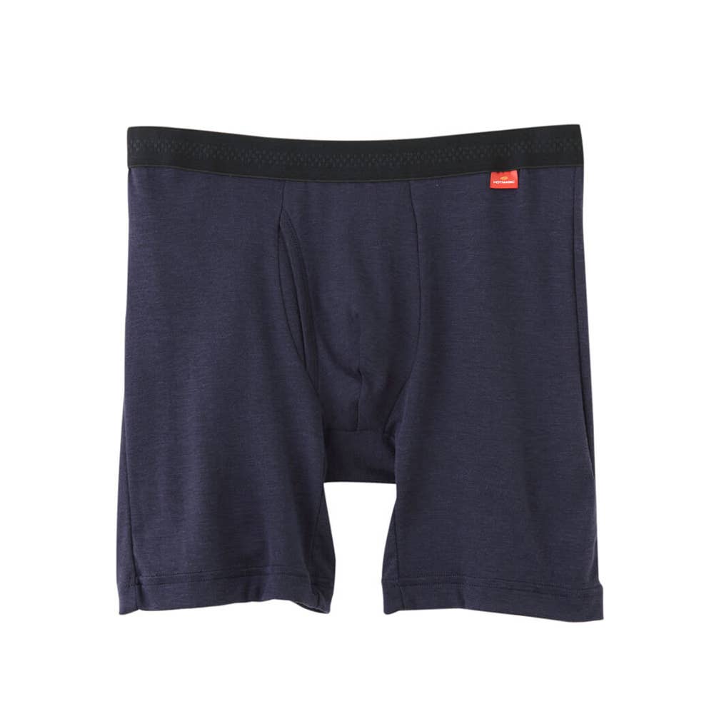 【やみつき柔らか】ロングボクサーパンツ(前あき) MH1985V ネービーブルー