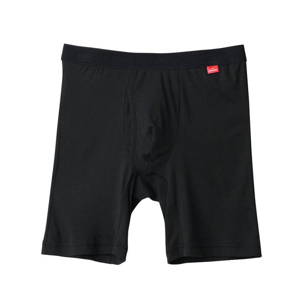 【やみつき柔らか】ロングボクサーパンツ(前あき) MH1985V ブラック