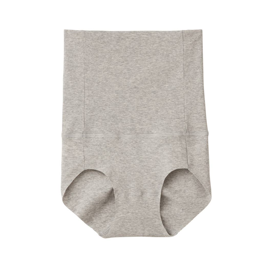 【綿のチカラ】ハラマキ付きショーツ MH7870P グレーモク