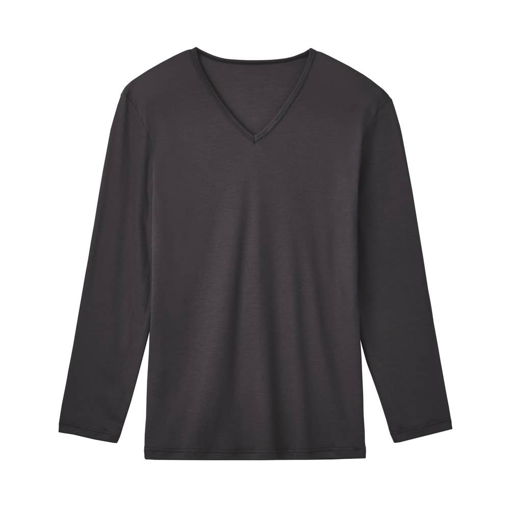 【ファイヤーアセドロン】長袖Vネック（V首） MHA409P ブラック