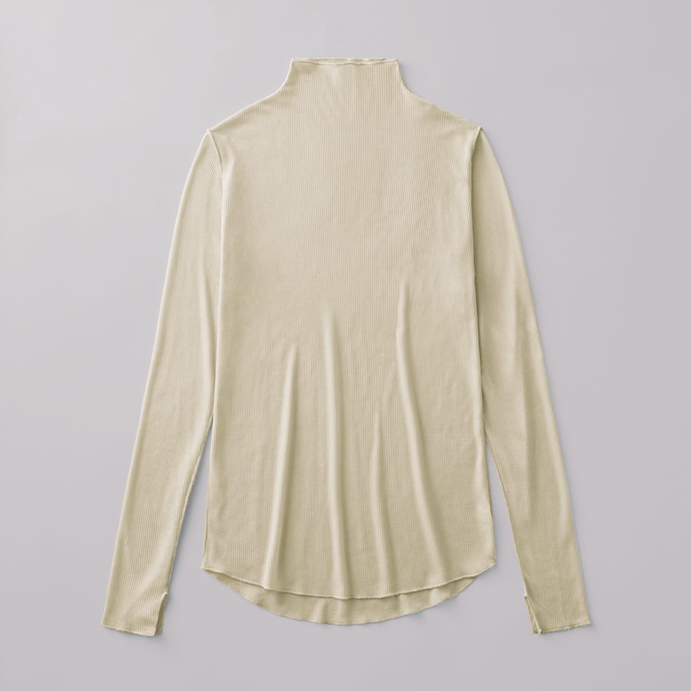 【シア―リブ】ハイネック【SALE】 SA3145 パウダークリーム