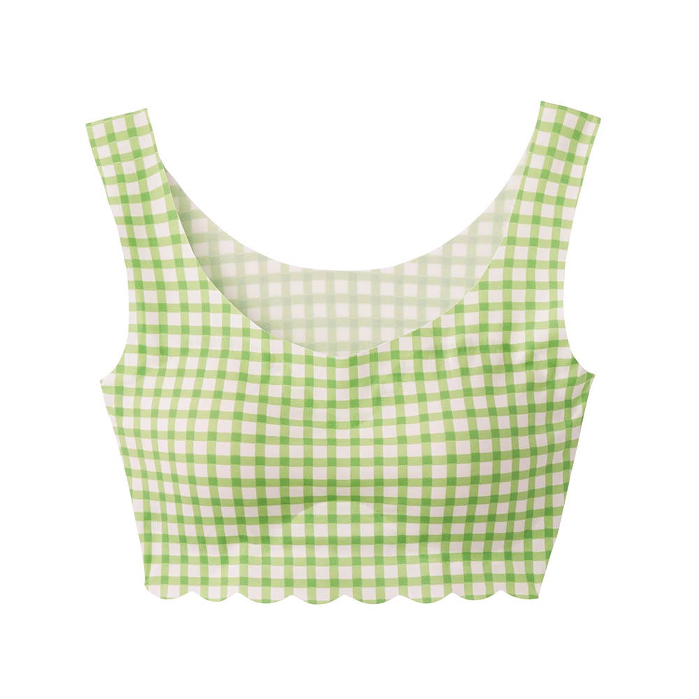 【縫い目ゼロ】ハーフトップ TB2655P ライトグリーン