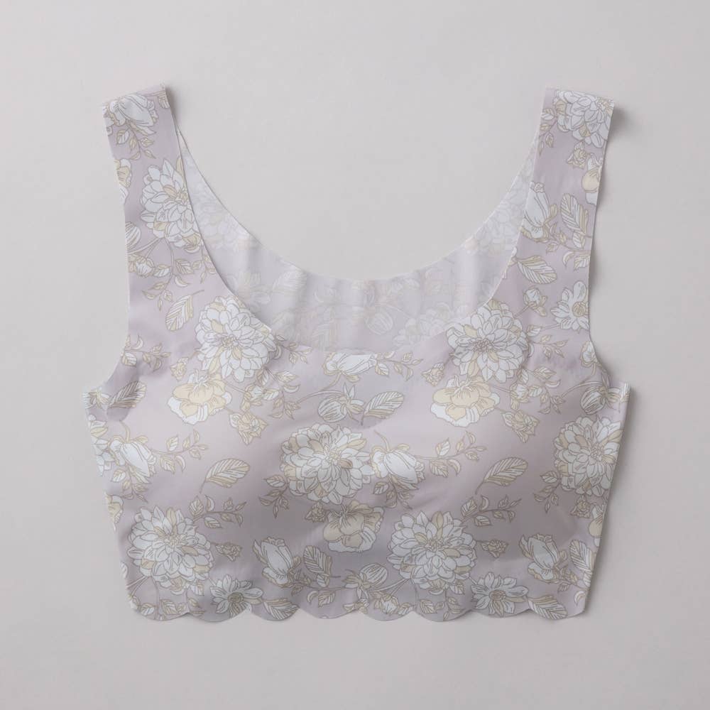 【縫い目ゼロ】ハーフトップ TB2655P クリアグレー