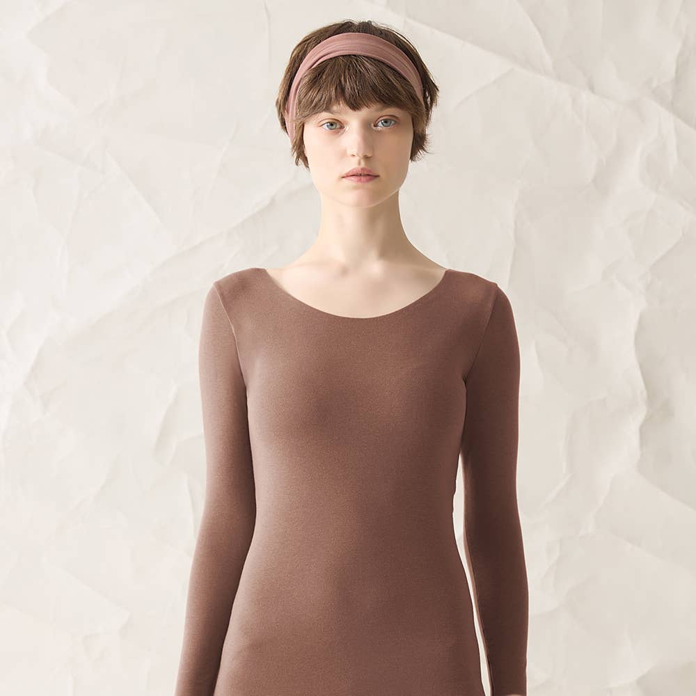 【WOOL CUT OFF】8分袖インナー TC2646P シュガーブラウン