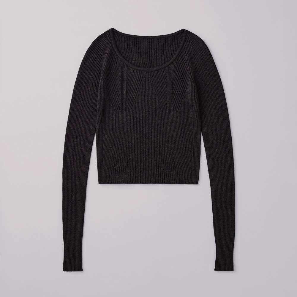 【WHOLE GARMENT】ニット トップス TC2946P ブラックモク