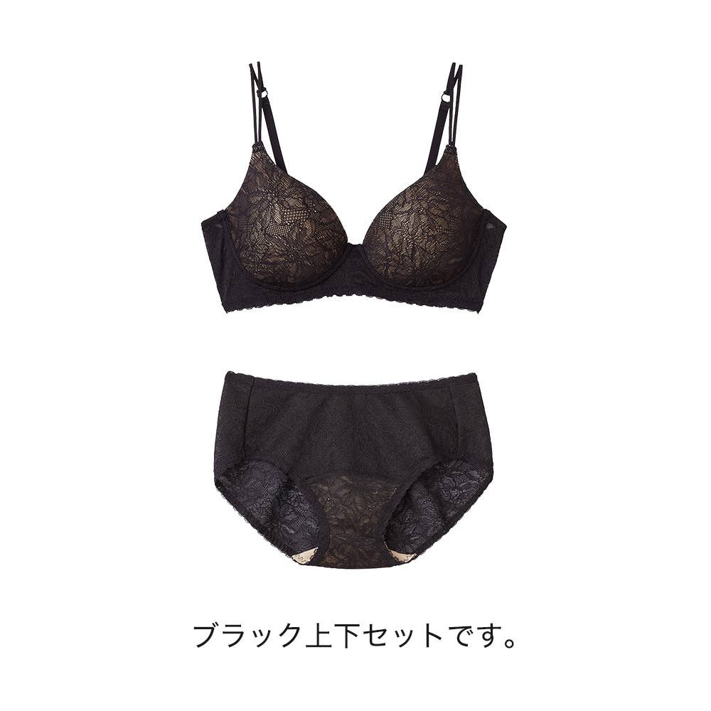 TOLEETY ブラ(DE65-70)・ショーツ(L)セット 黒・灰色 未開封 TOLEETY official store