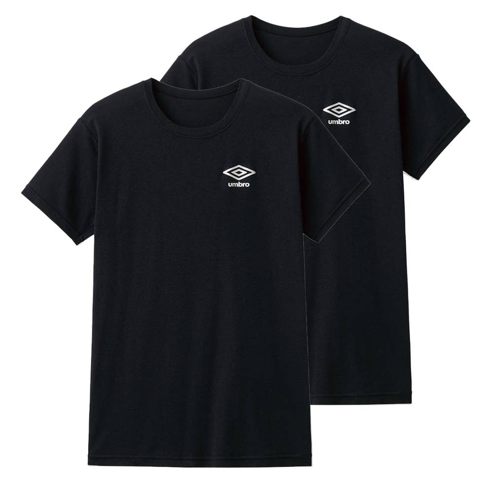 クルーネックＴシャツ(2枚組)【SALE】 UB19142 ブラック