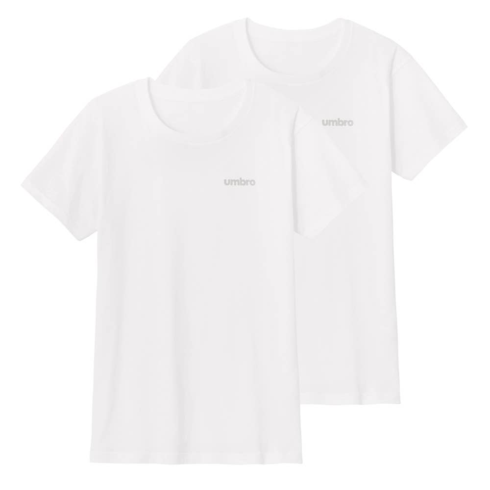 【綿100％】クルーネックＴシャツ(2枚組) UB21132 ホワイト