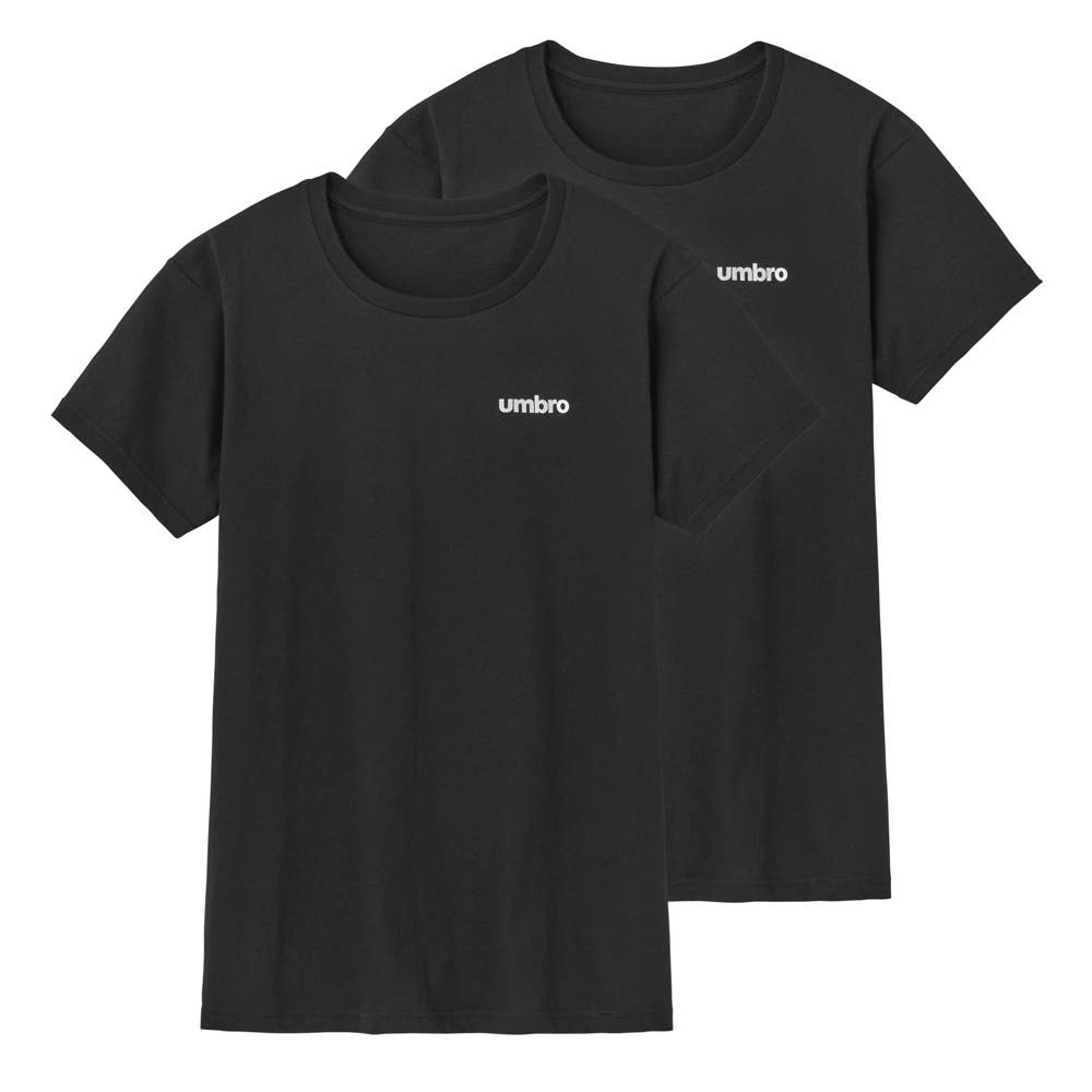 【綿100％】クルーネックＴシャツ(2枚組) UB21132 ブラック