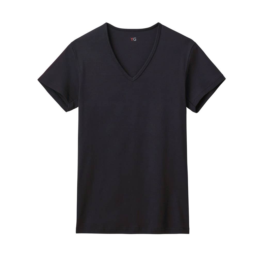 RUNSEOKJINinJAPAN V-NECKBLUE VネックTシャツ青ジン