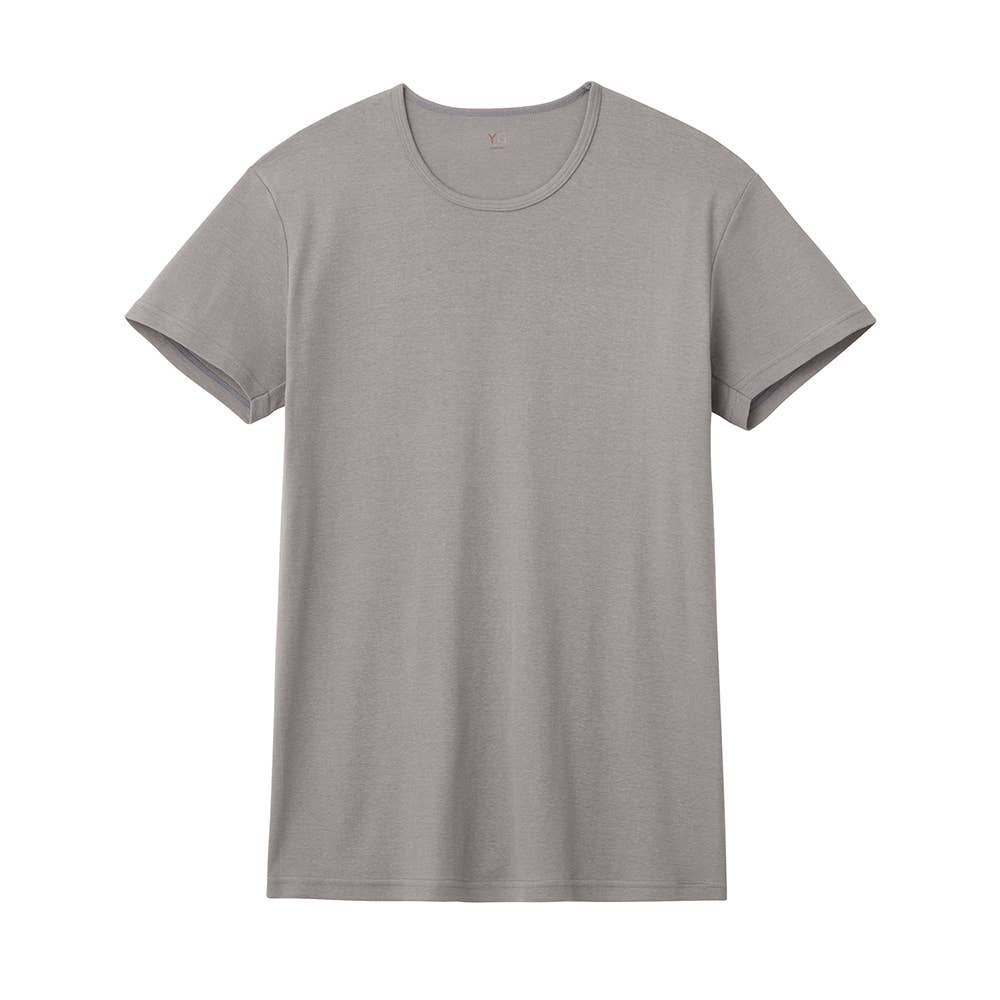 【NextRA+ WARMDEO】クルーネックＴシャツ(丸首)【SALE】 YN0913 グレー
