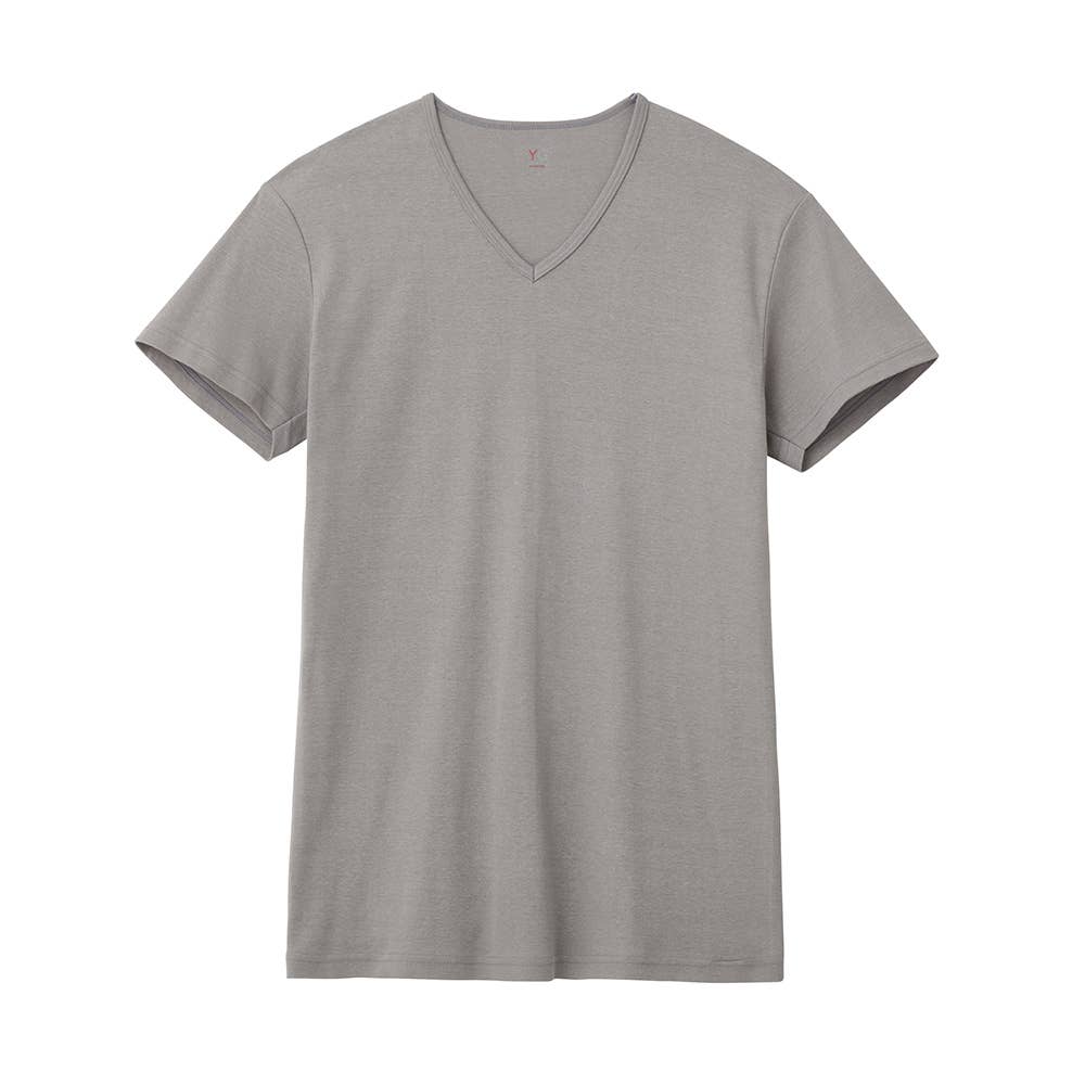 【NextRA+ WARMDEO】ＶネックＴシャツ(V首)【SALE】 YN0915 グレー