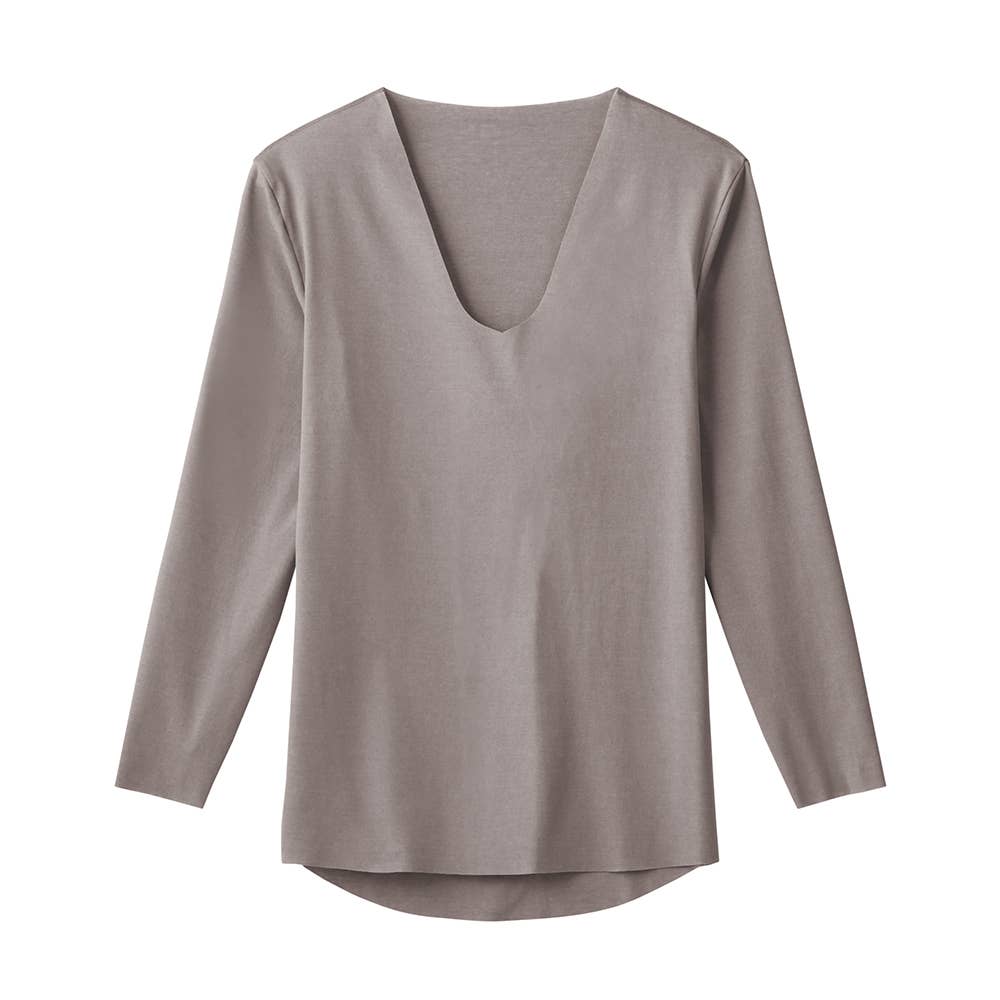 カットオフ】Vネックロングスリーブシャツ(V首)【SALE】 YN1509